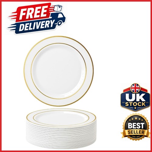 White plastic dinner - 25,