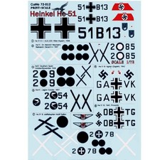 Heinkel He-51 Decals Scale
