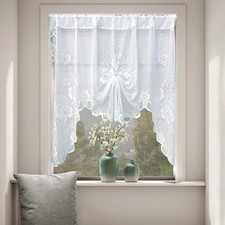Kitchen Cafe Curtain Lace Net Valance Window Sheer Short Panel Home Decoration
