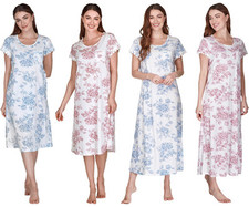 Ladies Jersey Floral Nightie