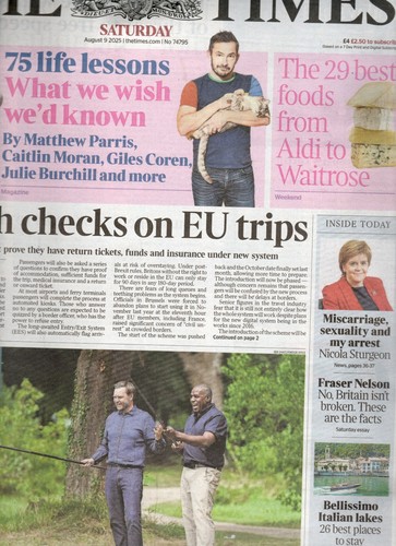 The times newspaper back - the,