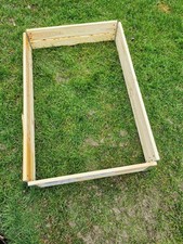 Raised Bed 120x80 cm Solid Pine Wood  Wooden Planter  Flowers Vegetables Fruits 