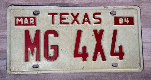 1984 texas license plate - 1984,