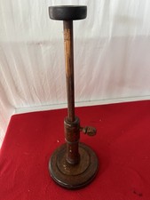 Antique Milliners Hat Wig Adjustable Stand Vintage Retro Wooden Lead Weighted