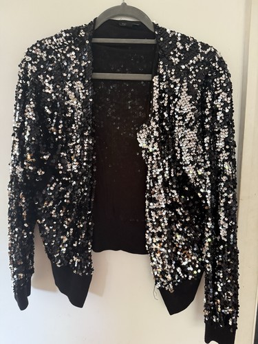 Sequin bomber jacket topshop - sequin,