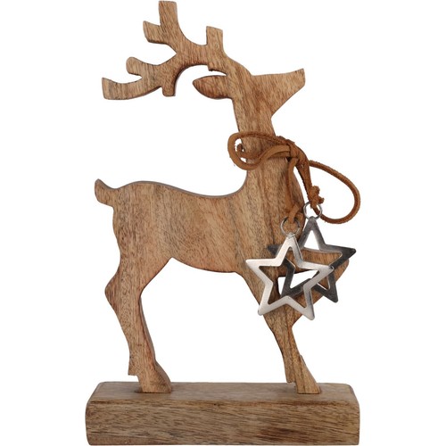 Rustic wooden reindeer - rustic,