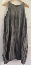 SARAH PACINI - Women’s Grey Linen Blend Summer Dress Italy Size 3 / UK 12  - VGC