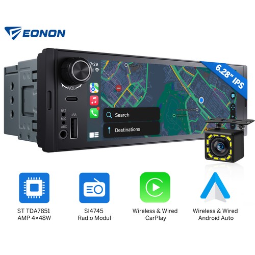 Carplay ips 1din - carplay, 6.28"