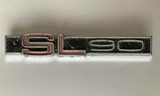 SL90 - Vauxhall Viva Vintage Original Chrome Metal Car Badge / Emblem - 136x22mm