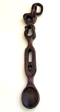 Vintage Welsh Love spoon caged