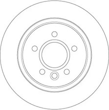 2x Brake disc solid DF6535 TRW