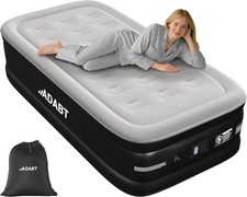 ADABT Single Size Air Bed, Inflatable Air Mattress Built-in Electric Pump