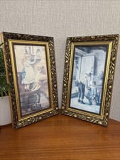 Pair Of Solid Carved Wood