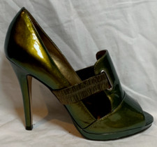 Faith Hollow Green High Heel Shoes UK Size 6.