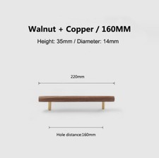 Walnut Wood Cabinet Handles