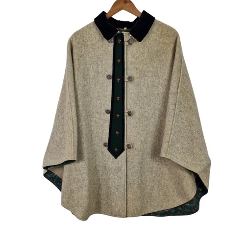 Vintage wool alpaca cape - vintage,