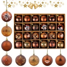 24pcs Christmas Ball Bronze