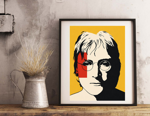 John lennon gloss print - john,