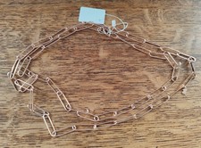 TOUS rose vermeil 925 silver paper clips necklace, NEW!