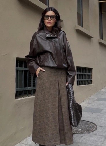 Zara nwt plaid - pleated, skirt