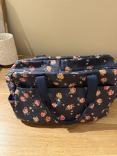 Cath Kidston Small Bag, With Pockets, And Separate Wash Bag.  Floral Pattern.