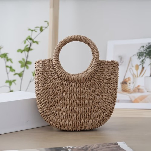 Women wicker handbag totes - women,