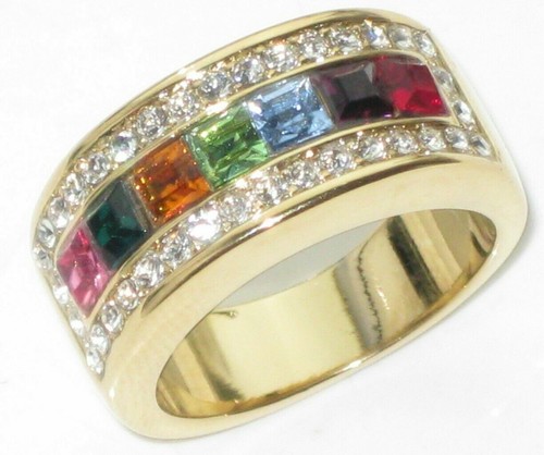 Ladies 10mm gold band ring - band,