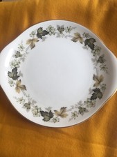 sandwich platter with handle section. Royal Doulton Larchmont oattern. 9 inch