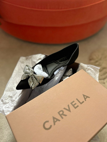 Carvela regal bow - bow, black