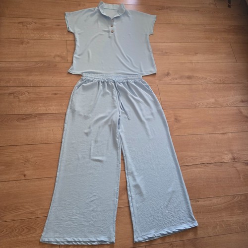 New light blue top - new, trousers