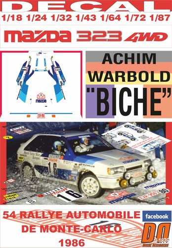 Decal mazda 323 - 323, 4wd