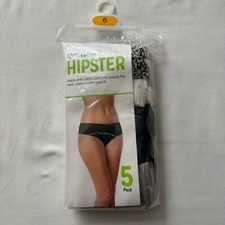 Kmart Panties 5 Pair Womens Size 6 Soft Hipster Solid & Floral  New In Package