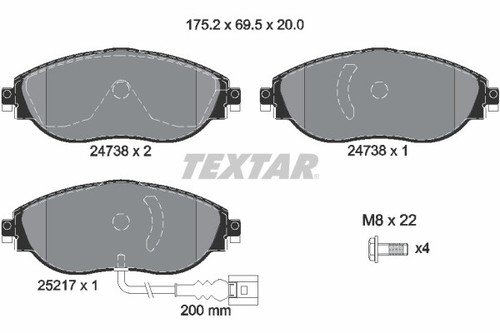 New brake pad - new, set,