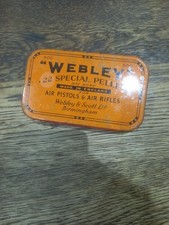 original sealed unused webley pellets 1.77 in .22 Tin.