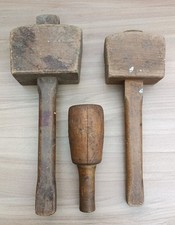 Vintage Wooden Mallets  Joinery, Woodworking, Carpenters X 3
