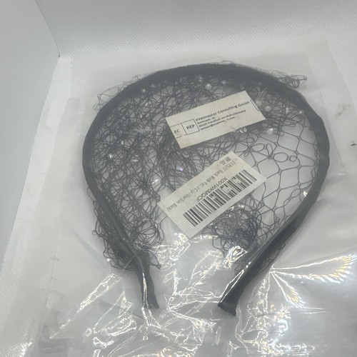 Black mesh birdcage veil - mesh,