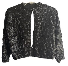 Vintage Black Sequin Jacket