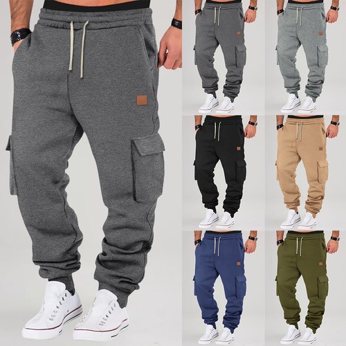 Mens elasticated waist joggers - elasticated,