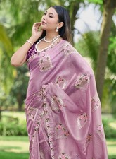 Paper silk saree bollywood