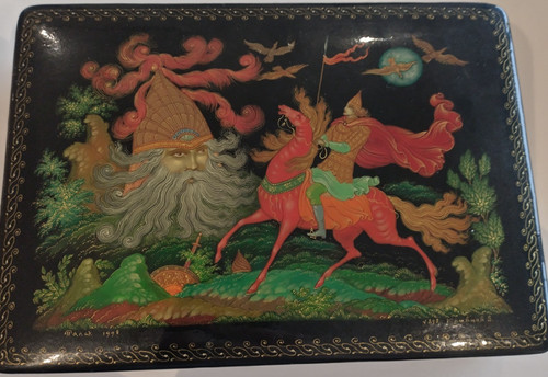 Russian lacquer box ruslan - russian,