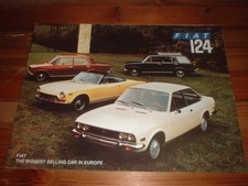 FIAT RANGE 124  SALES BROCHURE 1970,  USA SPEC 124 COUPE,SPIDER,SALOON,ESTATE