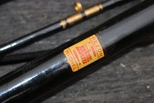 Pezon et Michel 15ft Fly Fishing Laqured Black Gold Cane Bamboo Rod