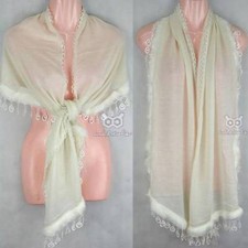 Faux Fur Plain Scarf Warm Soft