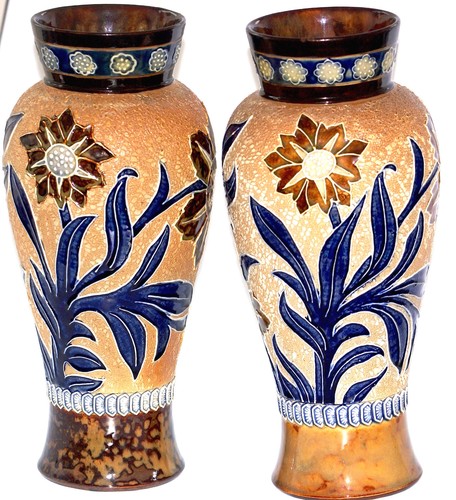 Vintage pair vases c1910 - vintage, of
