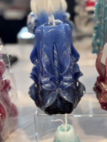 Hand carved decorative candle - hand,