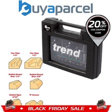 Trend 6 Piece 1/4 Inch Shank Router Bit Set SET/SS11X1/4TC Cased Starter Set