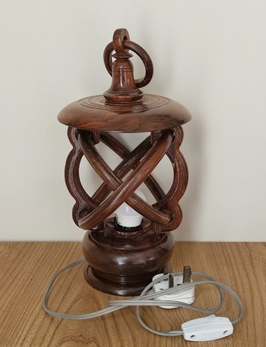 Retro wooden electric lamp - retro,