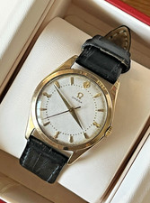 Vintage Omega Solid 9ct Gold, Honeycomb Dial, Hallmarked, Manual Wind ~ 1958