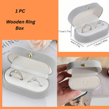 Wooden ring box with - with, luxe
