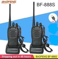 Baofeng BF-888S Walkie Talkie 400-470MHz Two-way Radio Long Range & Earphones 